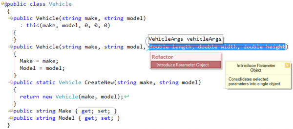 Refactor! Introduce Parameter Object preview