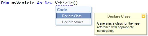 CodeRush Declare Class