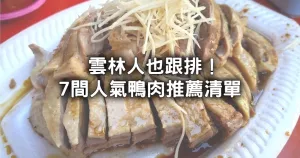 雲林人排隊也要吃！雲林7間鴨肉名店「北港朝天宮鴨肉飯、鴨肉麵線老字號」必吃。