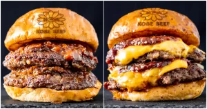 吃漢堡啦！神戶牛漢堡「MOJO MOJO BURGER」入駐神戶港，血拚完就到「TOOTH MART FOOD HALL」享用多層又美味的神戶牛吧。