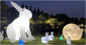 夜遊成美花園！成美文化園打造「巨大玉兔、月亮花燈」中秋限定活動，再加碼開放夜間遊園星光票。