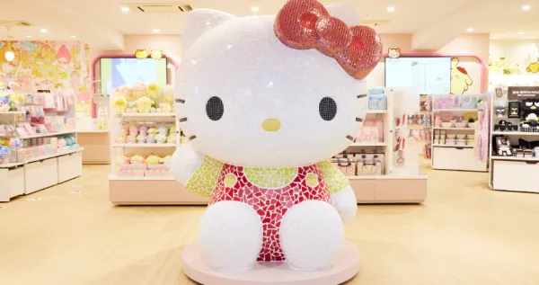 Kitty粉絲嗨到瘋掉！三麗鷗全新直營店「Sanrio新宿店」盛大開幕，「巨大Hello Kitty、布丁狗」拍不停，超過2千款商品買到超過癮。