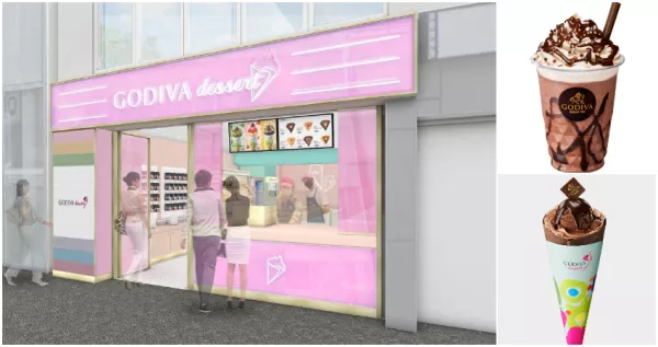 粉嫩系GODIVA登場，鎖定年輕人聚集地「原宿」展開可愛風(fēng)格「GODIVA dessert Harajuku」，獨家菜單期間限定販售。