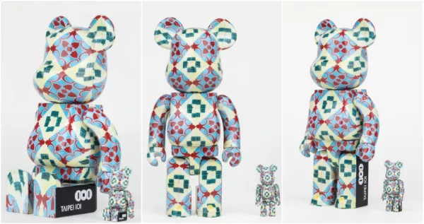 庫柏力克熊101聯名！BE@RBRICK X TAIPEI 101聯名「庫柏力克熊臺灣花磚款」，11/30限量開賣。