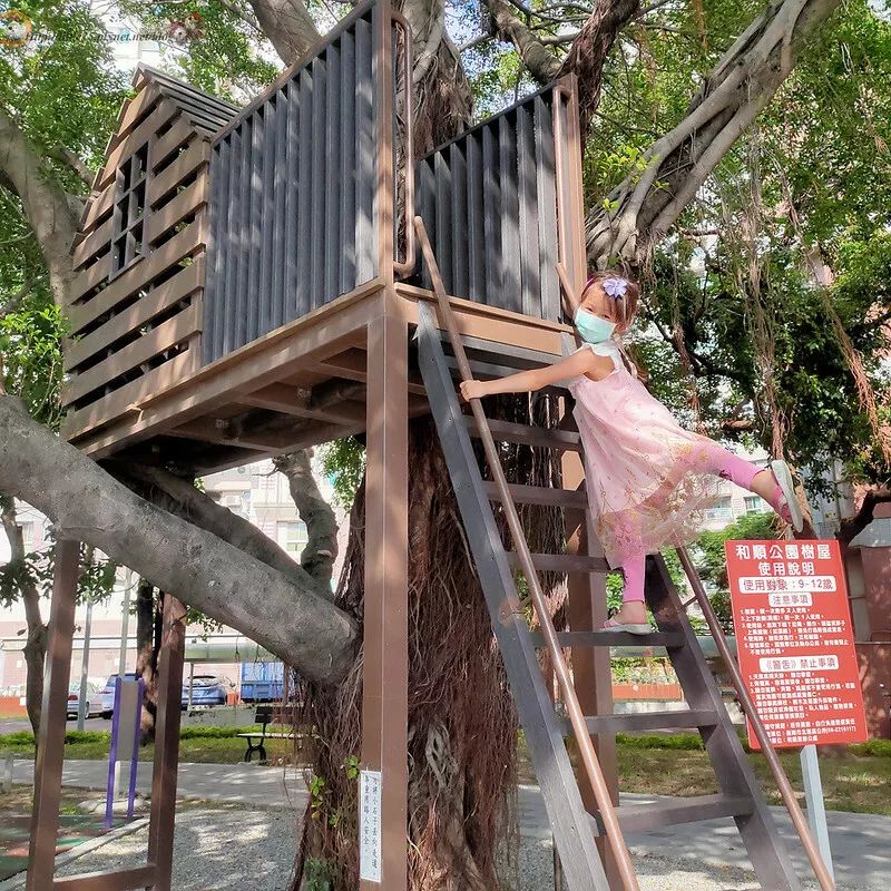 臺南親子景點│臺南特色公園│臺南沙坑│ 和順公園 考古小隊出發挖堀恐龍化石 也能當森林泰山到樹屋冒險