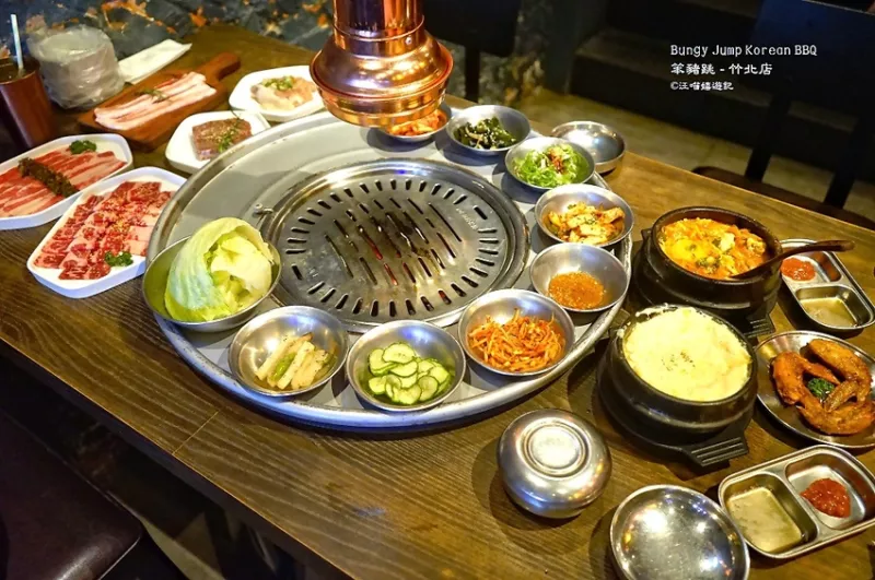 文末有優惠 ? Bungy Jump Korean BBQ 笨豬跳 - 竹北店 ? 專人代烤韓國汽油桶燒肉, 新竹韓式燒肉第一選擇 #新竹竹北美食 #笨豬跳韓式烤肉 #中秋節烤肉 #生菜包肉 #聚餐首