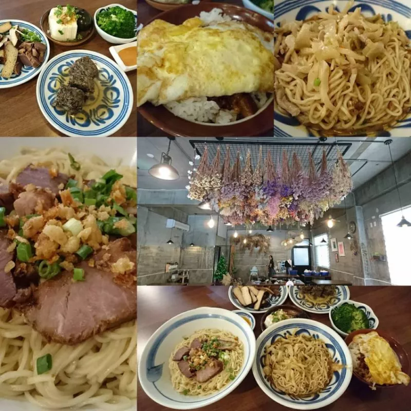 高雄~美華麵食~美麗的乾燥花~原來吃麵也可以很夢幻~近左營舊城旁~              