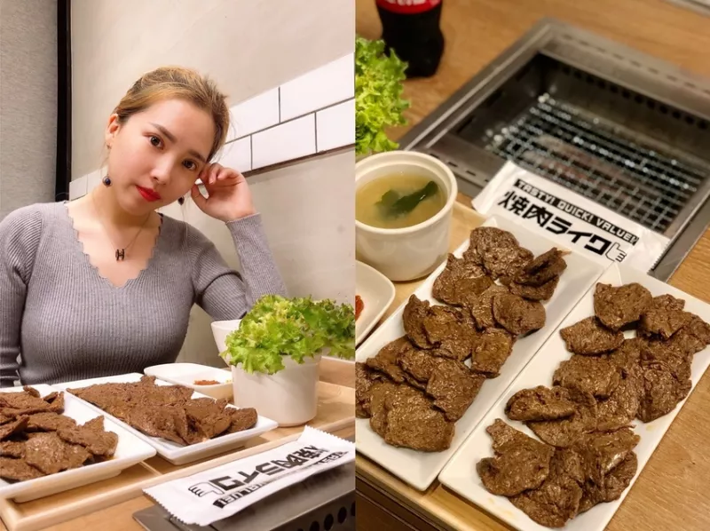 臺北葷素餐廳｜日本燒肉LIKE限定素食未來燒肉！燒烤店也能素食烤肉？NEXT牛五花全素燒烤食記｜一人燒肉